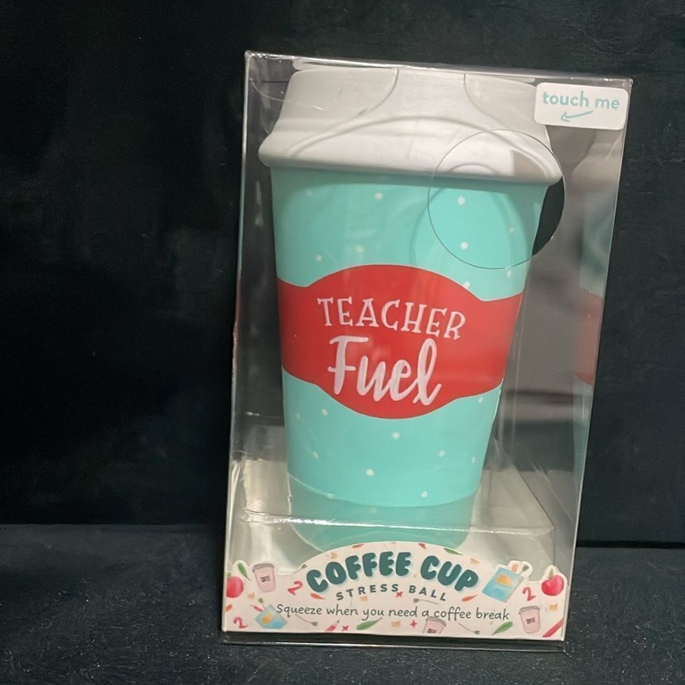 New Eccolo coffee cup espresso latte teacher fuel blue stress ball squeezeball - Picture 3 of 10